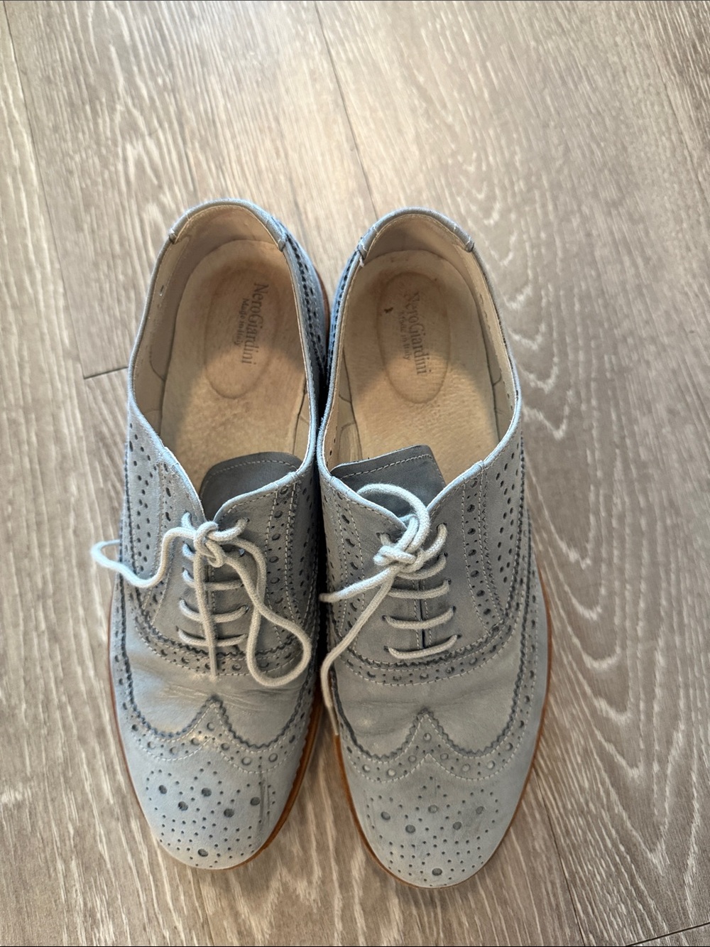 Light Blue Wingtip Oxfords
